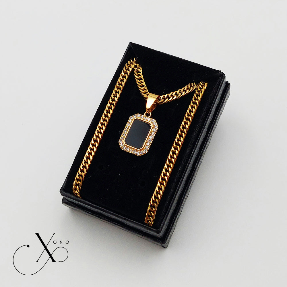 Iced Black Onyx Necklace