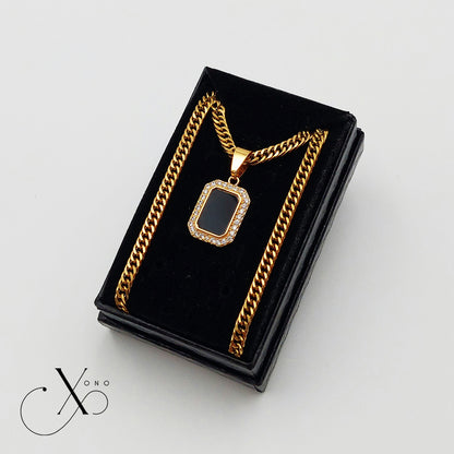 Iced Black Onyx Necklace