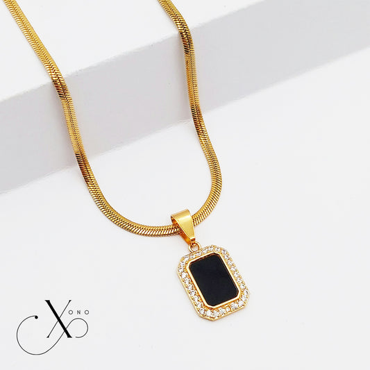Iced Black Onyx Necklace