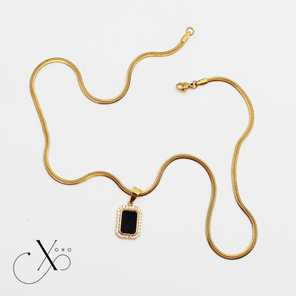 Iced Black Onyx Necklace