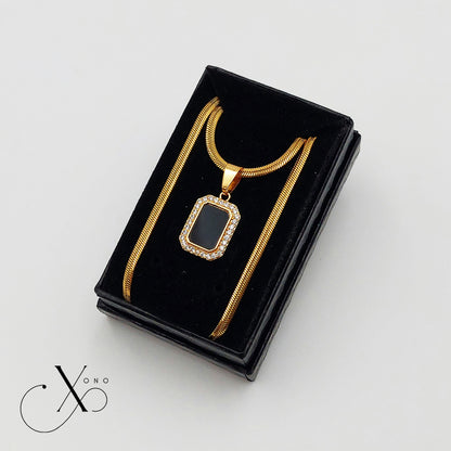 Iced Black Onyx Necklace