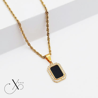 Iced Black Onyx Necklace