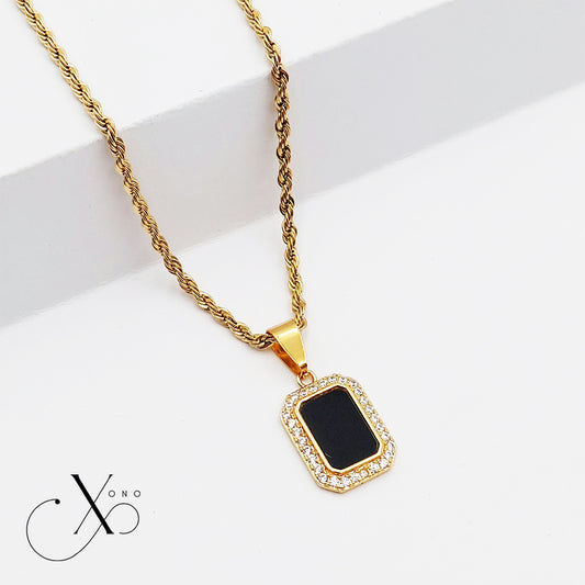 Iced Black Onyx Necklace