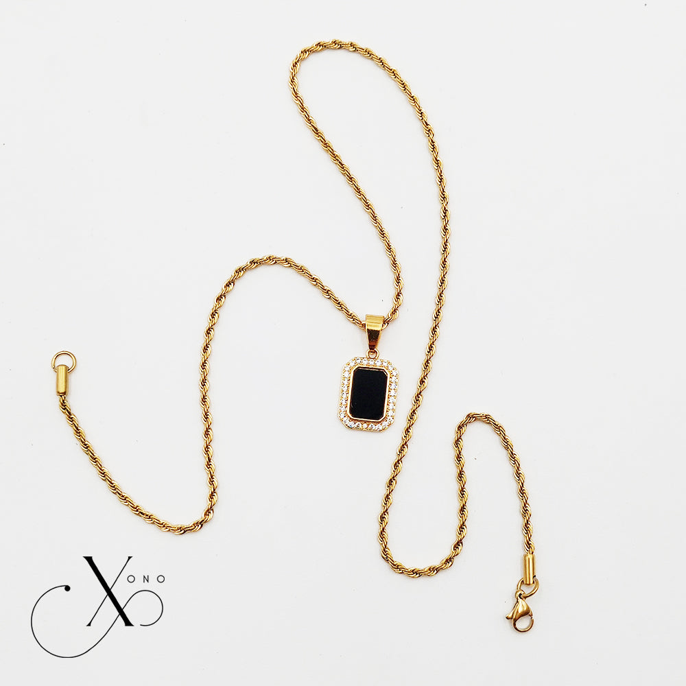 Iced Black Onyx Necklace