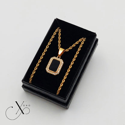 Iced Black Onyx Necklace