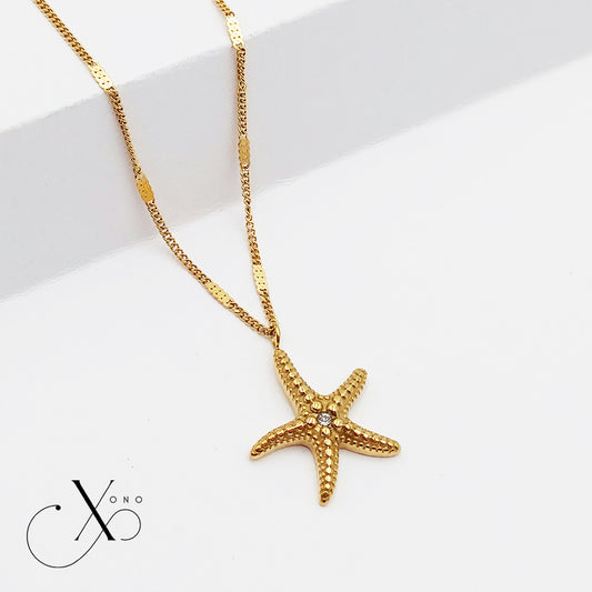 Gold Starfish Necklace