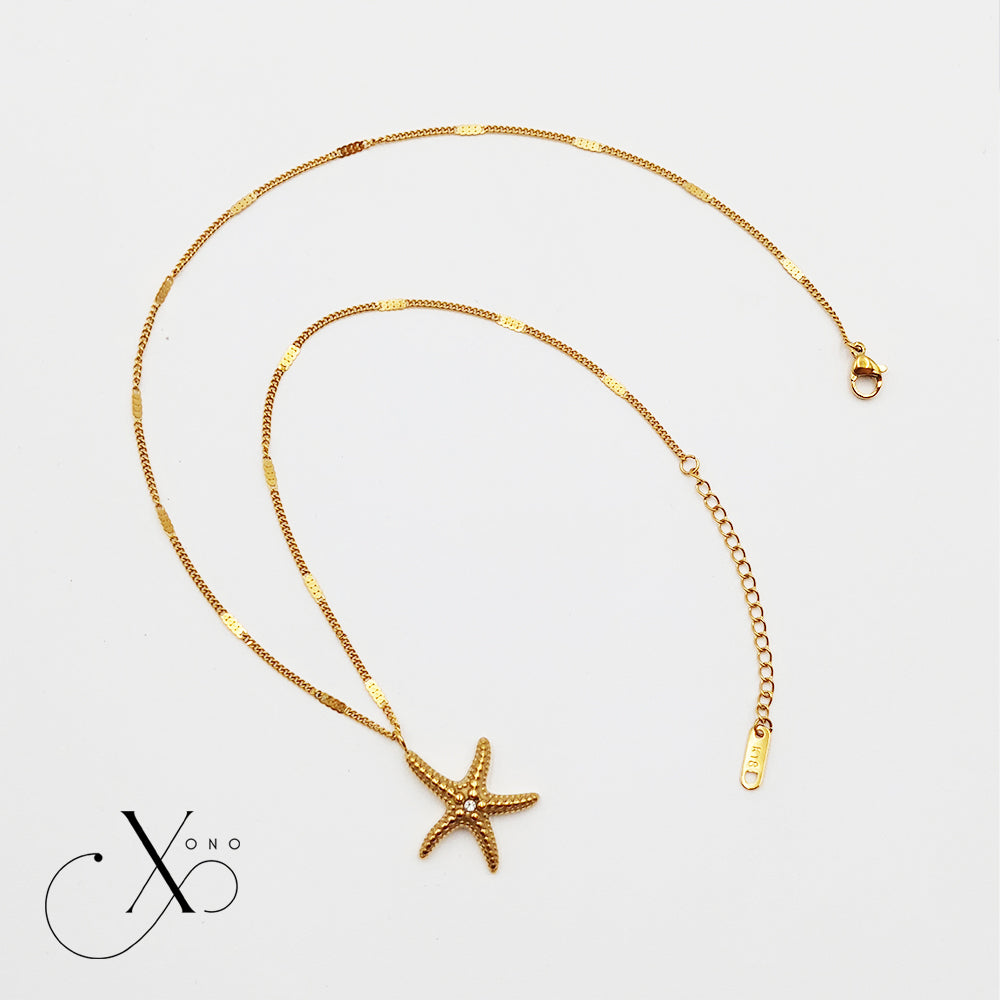 Gold Starfish Necklace