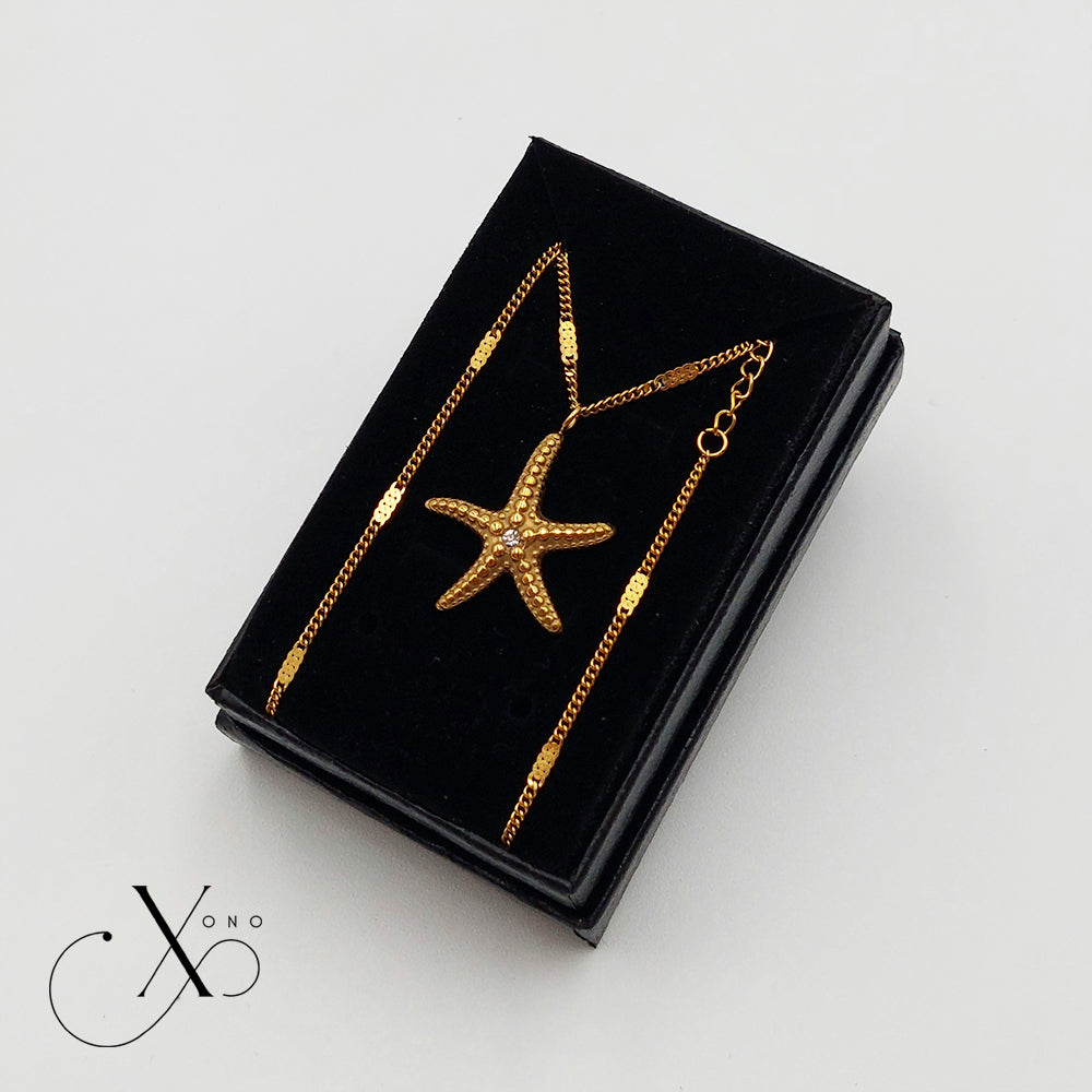 Gold Starfish Necklace