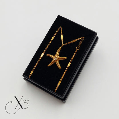 Gold Starfish Necklace