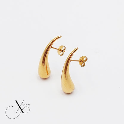 Curved Teardrop Earrings