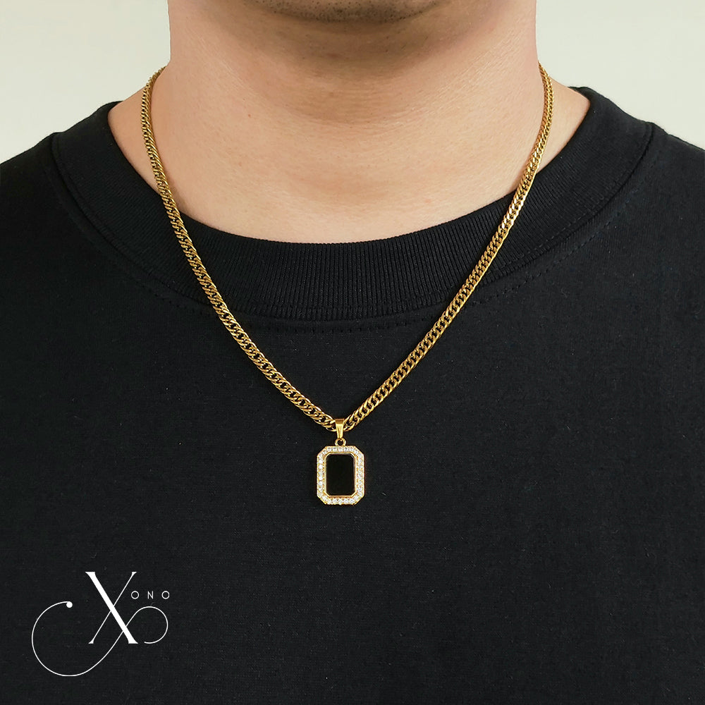 Iced Black Onyx Necklace