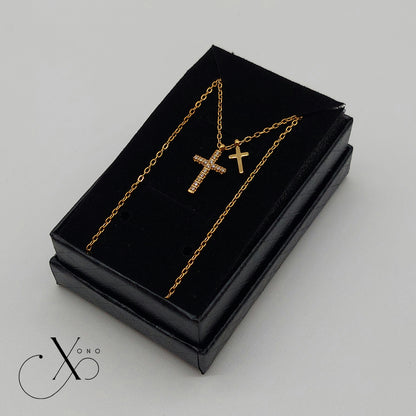 Dual Faith Cross Necklace
