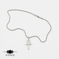 Premium Silver Iced Ankh Necklace