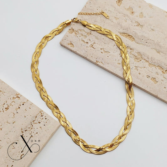 Gold Braid Necklace