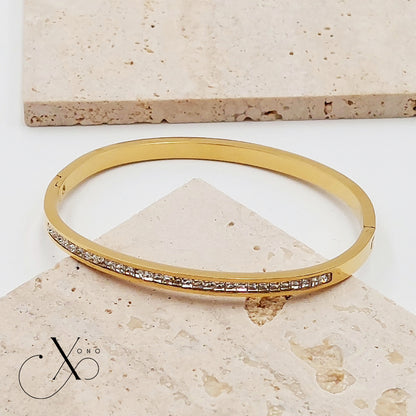 Iced Gold Bangle