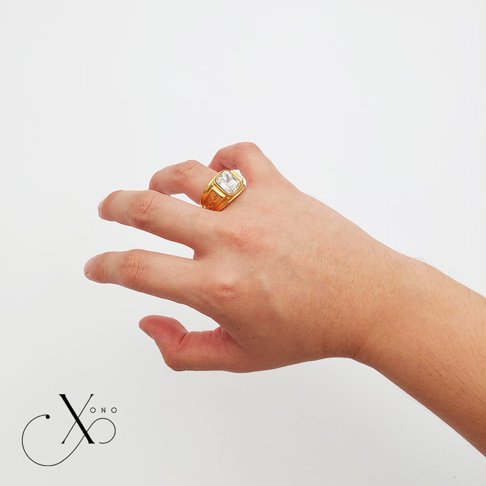 White Zircon Gold Ring