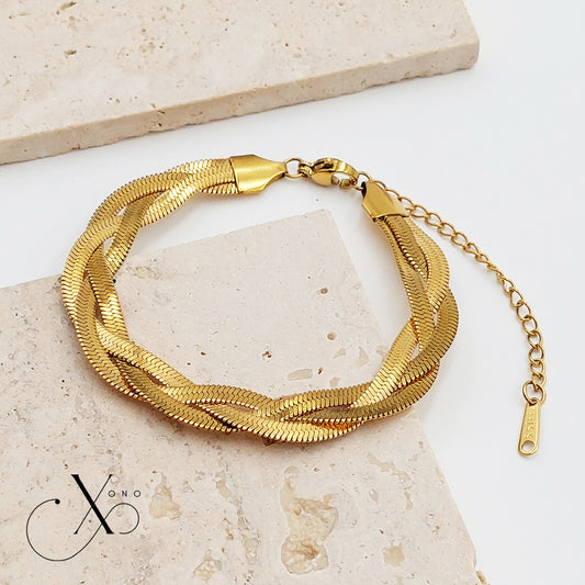 Gold Braid Bracelet