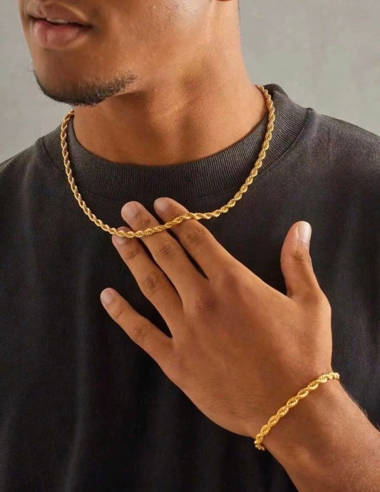 Rope Necklace & Bracelet Set