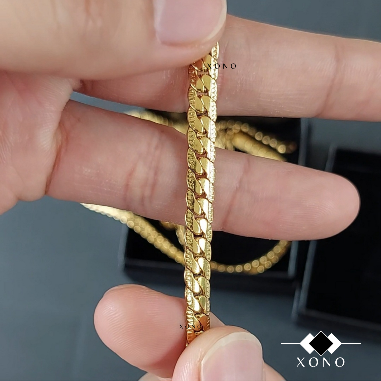 Bone Pattern Flat Snake Necklace