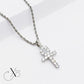 Premium Silver Iced Ankh Necklace