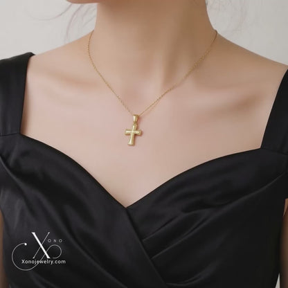 Dainty Cross Charm Necklace