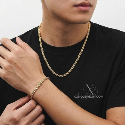 Rope Necklace & Bracelet Set