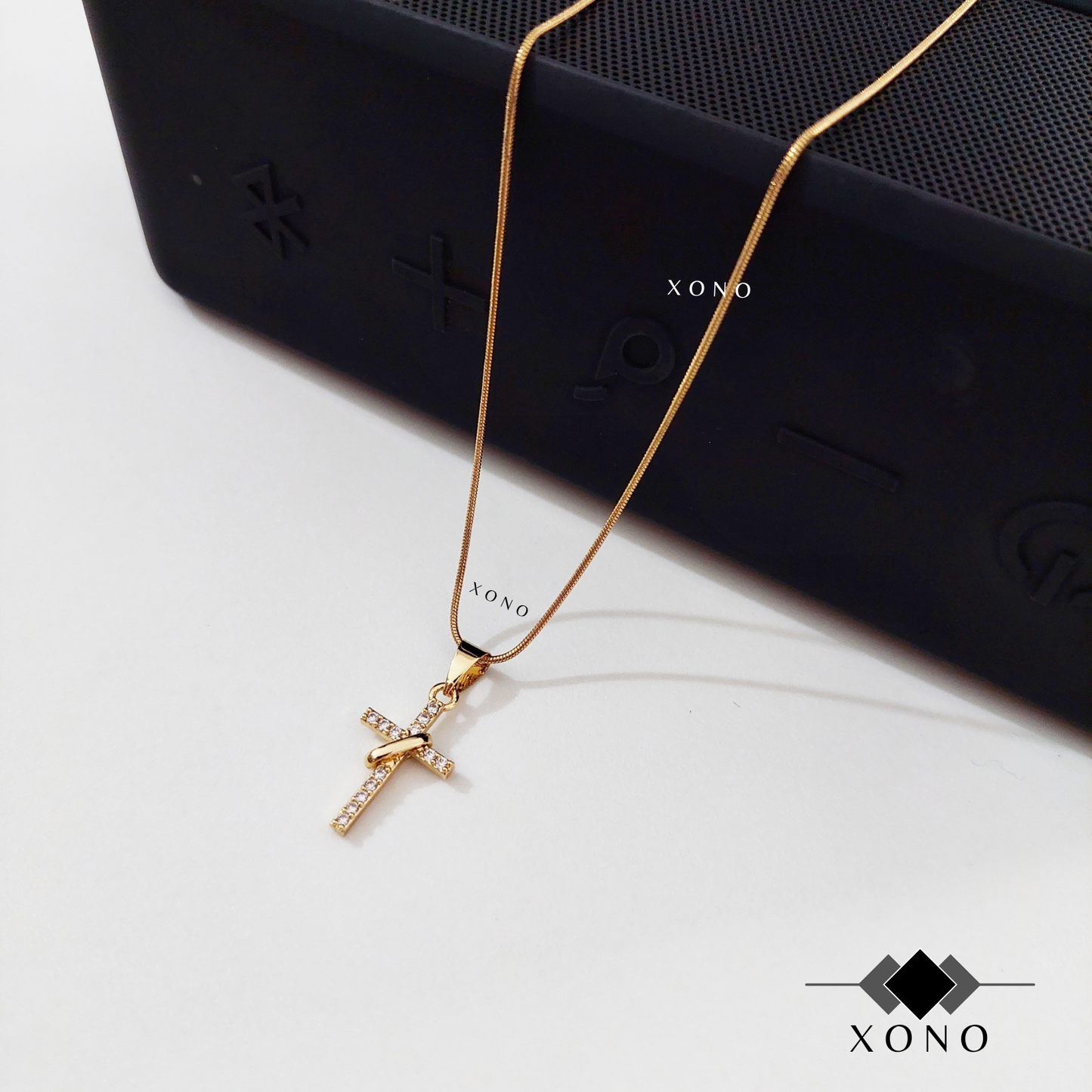 Small Eternity Iced Cross Necklace