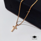 Golden Iced Cross Necklace