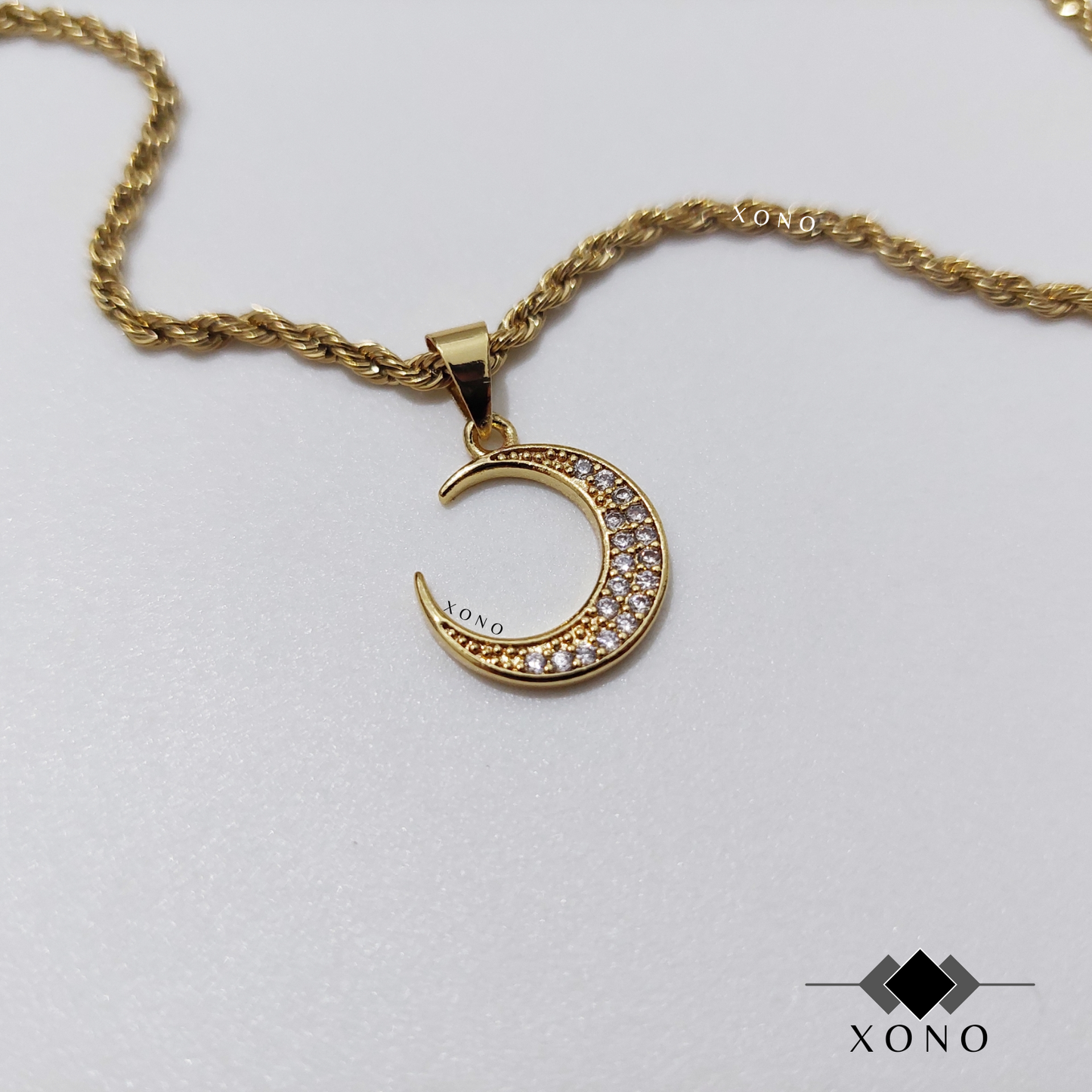 Iced Moon Necklace